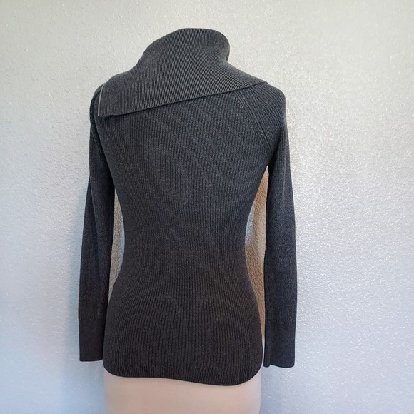 WHBM Slate Gray Ribbed Sweater Size XXSP - Picture 8 of 11